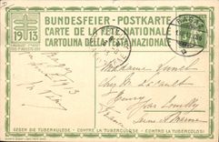 VINTAGE POSTCARD Illustrator Das Rutli Tuberculosis 1913 Hiefel