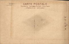 VINTAGE POSTCARD Japanese Japan Tree Boat Volcano