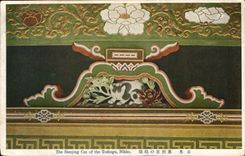 VINTAGE POSTCARD Japanese Japan The sleeping cat off the Toshogu Nikko