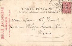 VINTAGE POSTCARD the Paris Old man the door Saint Michel