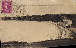 VINTAGE POSTCARD Perros Guirec View of the beach of Trestraou