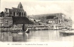 CPA Le Treport Vue Prise Du Pont Tournant