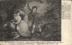 CPA La Vallee De L'Andelle Legende des Deux Amants Amfreville sous les Monts Edmond sauve la vie a Caliste 