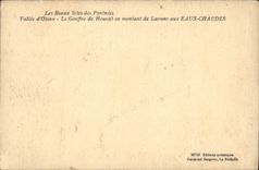 VINTAGE POSTCARD Warm water Valley of Ossau the Pit of Hourat while Going up of Laruns