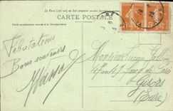 VINTAGE POSTCARD Troyes Avenne of the Station and the Entry of the Street Thiers Seen from top of the new station