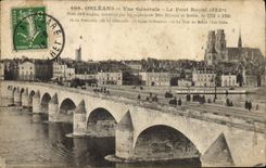 CPA Orleans Vue Generale Le Pont Royal