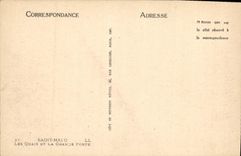 VINTAGE POSTCARD Holy Malo Quays And the Large Gate Boat