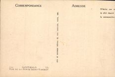 VINTAGE POSTCARD Holy Malo Seen Of the Gate Vincent Saint