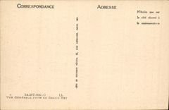 VINTAGE POSTCARD Holy Malo View taken of the Large Bey