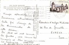 CPM Biarritz Vue Aerienne Le Phare les Falaises