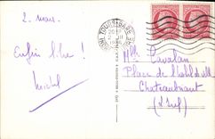 VINTAGE POSTCARD Tours Place Jean Jaures Towards the avenue of Grammont