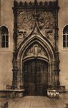 VINTAGE POSTCARD the Valley of Ossau Gate of the Church Of Rod