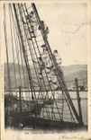 CPA Bateau Dans les haubans Montez Marins