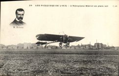 CPA Avion Aviation L'aeroplane Bleriot en plein vol