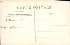 VINTAGE POSTCARD Plane Aviation Tadpole on biplane To summon