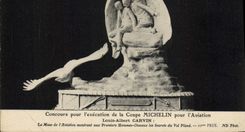 VINTAGE POSTCARD Plane Aviation Contest for the execution of the Michelin cut for aviation Louis Albert Carvin