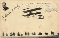 VINTAGE POSTCARD Plane Aviation the biplane Venn den Born