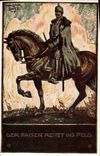 CPA Fantaisie Illustrateur Der Kaiser Reitet ins Feld