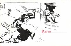 VINTAGE POSTCARD Fantasy Illustrator Pelican