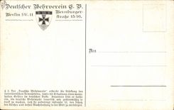 VINTAGE POSTCARD Fantasy Illustrator Deutscher Wehverein