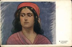 VINTAGE POSTCARD Fantasy Illustrator Mr. Ichnowski Cyganka