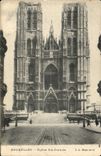 VINTAGE POSTCARD Brussels Church co. Gudule