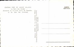 MODERN CARD Castle Strong De Jaulny the Room Of the Guards Armorial bearings of Dorothee Durre de Thessiere and Jean of Armoises