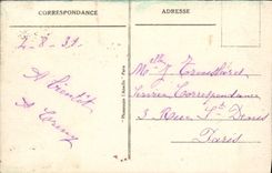 VINTAGE POSTCARD Enghien Les Bains the Small Public garden Towards the Lake