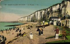 VINTAGE POSTCARD Holy Valery In Caux the Beach