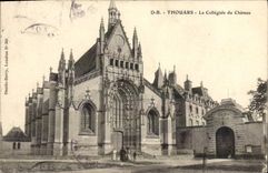 VINTAGE POSTCARD Thouars the Collegial one Of the Castle