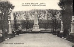 VINTAGE POSTCARD Holy Maixent the School Monument of National defense