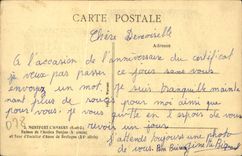 VINTAGE POSTCARD Montfort Amaury Ruins De I' Ancien Keep and turn of staircase of Anne of Brittany