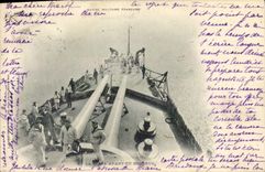 VINTAGE POSTCARD Boat the beach before of Brennus