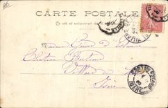 CPA Bateau Plage avant d'un cuirasse