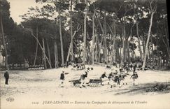 VINTAGE POSTCARD Juan Boat the Pines Exercise of the companies of unloading of the squadron