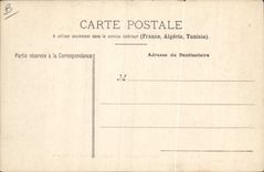 VINTAGE POSTCARD Bateau Navy Official visit has edge of an armor