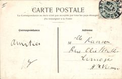 CPA Bateau Canot major quittant le bord