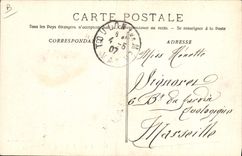 VINTAGE POSTCARD Toulon Boat the catastrophe of Iena Aspect of the bridge of Iena after the explosion