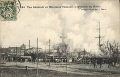 VINTAGE POSTCARD Boat View of Missiessy during the explosion of Iena