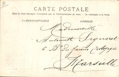 VINTAGE POSTCARD Toulon Boat the catastrophe of Iena the arrear of the ship