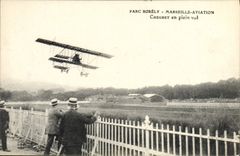 CPA Avion Aviation Parc Borely Marseille Aviation Cheuret en plein vol 