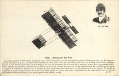 VINTAGE POSTCARD Plane Aviation Airplane of Street