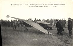 VINTAGE POSTCARD Avion Aviation the airplane of Mr. Esnault Pelleteterie during his tests has Buc