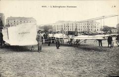 VINTAGE POSTCARD Plane Aviation the Farmn airplane