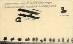 CPA Avion Aviation Biplan Cockburn en plein vol 