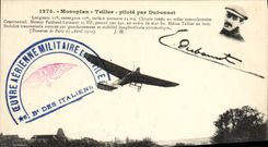 CPA Avion Aviation Monoplan Tellier pilote par Dubonnet 