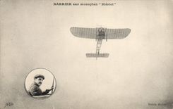 CPA Avion Aviation Barrier sur monoplan Bleriot 