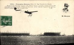 VINTAGE POSTCARD Plane Aviation Monoplane Morane Bleriot XY Type Crossing of the English Channel