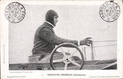 CPA Avion Aviation Hauvette Michelin Antoinette 