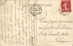 VINTAGE POSTCARD Plane Aviation Lyon Aviation Biplane To summon after the turn